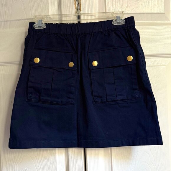 Gold button pull-on skirt - Picture 1 of 8